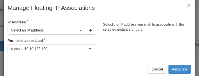 Manage Floating IP Associations