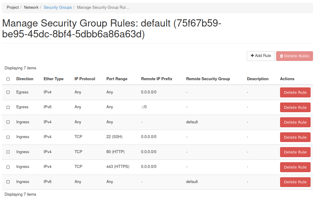 Security groups